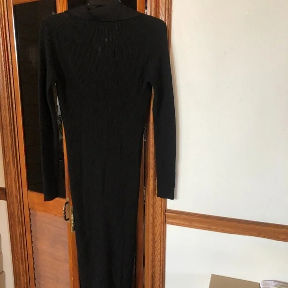 Alice + olivia Alcina ribbed wool blend button down polo midi dress - Picture 8 of 8